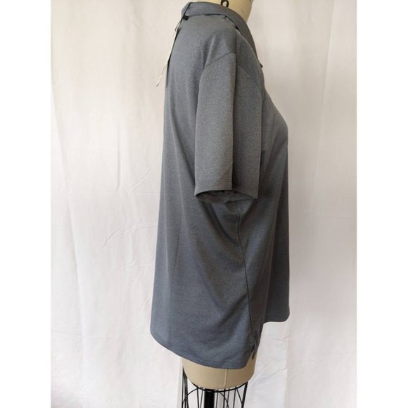 Women's adidas Employee Short Sleeve Polo Shirt KEEN size XL A241 Blue Gray NEW - Picture 4 of 7